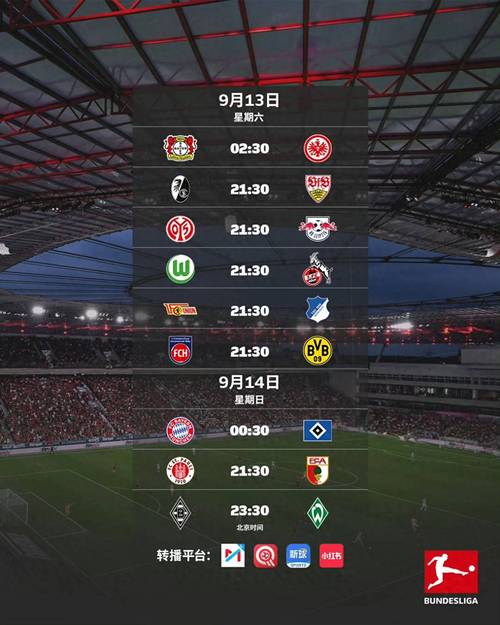 拜仁本赛季德甲前5轮全胜进22球丢3球，创德甲历史前5轮最佳开局