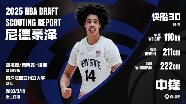 拼劲十足!30号秀尼德豪泽10中5拿下13分11板3助2帽 7前场板