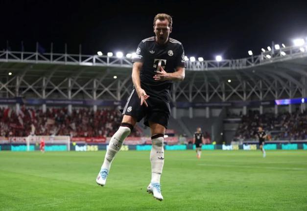 凯恩有望连续5场欧冠进球,此前拜仁队史仅罗本和莱万做到