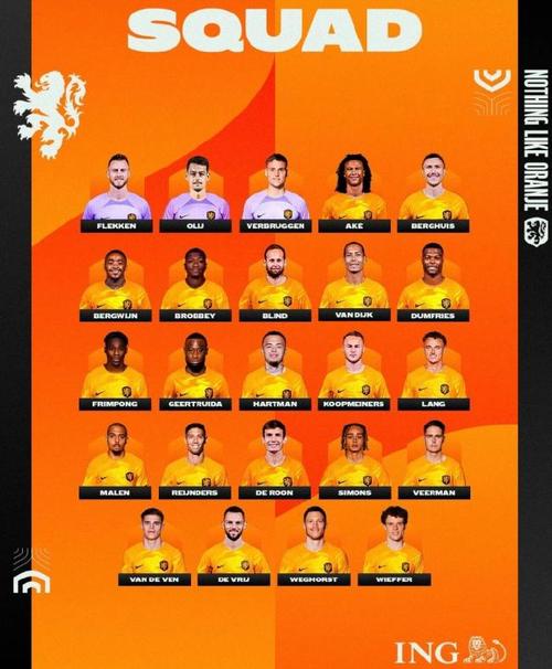 荷兰大名单:范戴克领衔,德容、加克波、德里赫特、邓弗里斯在列